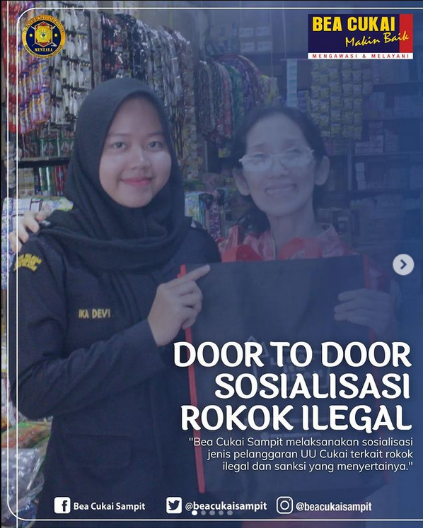 Door to Door Sosialisasi Rokok Ilegal