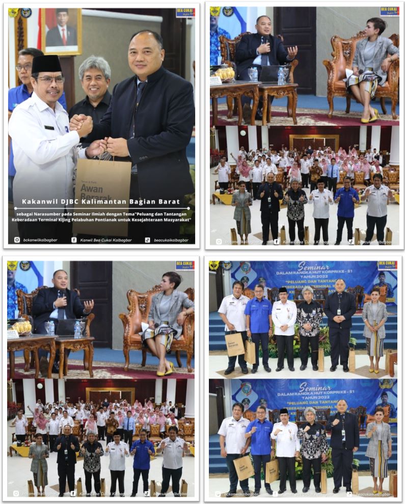 Kepala Kantor Wilayah DJBC Kalbagbar, Imik Eko Putro hadir sebagai narasumber Seminar Ilmiah