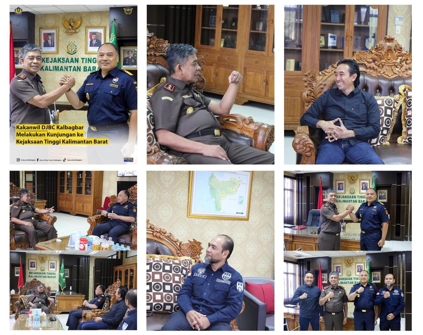 Kakanwil DJBC Kalbagbar Melakukan Kunjungan ke Kejaksaan Tinggi Kalimantan Barat