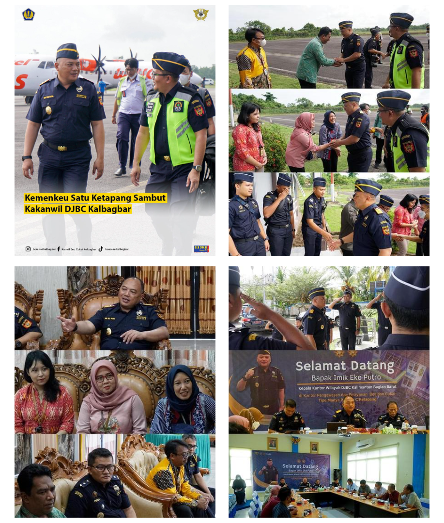 Kemenkeu Satu Ketapang Sambut Kakanwil DJBC Kalbagbar