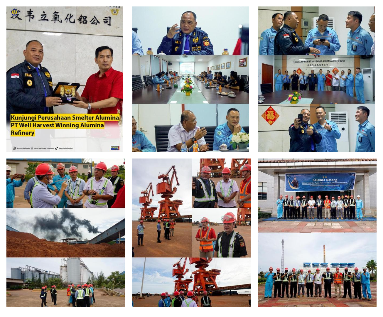 Kunjungan Kakanwil DJBC Kalbagbar ke Perusahaan Smelter Alumina PT Well Harvest Winning Alumina Refinery