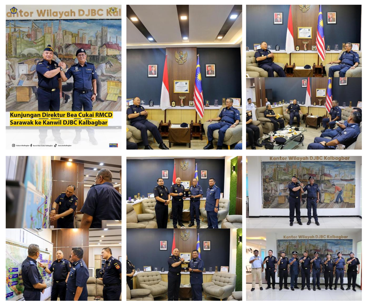 Kunjungan Direktur Bea Cukai RMCD Sarawak ke Kanwil DJBC Kalimantan Bagian Barat