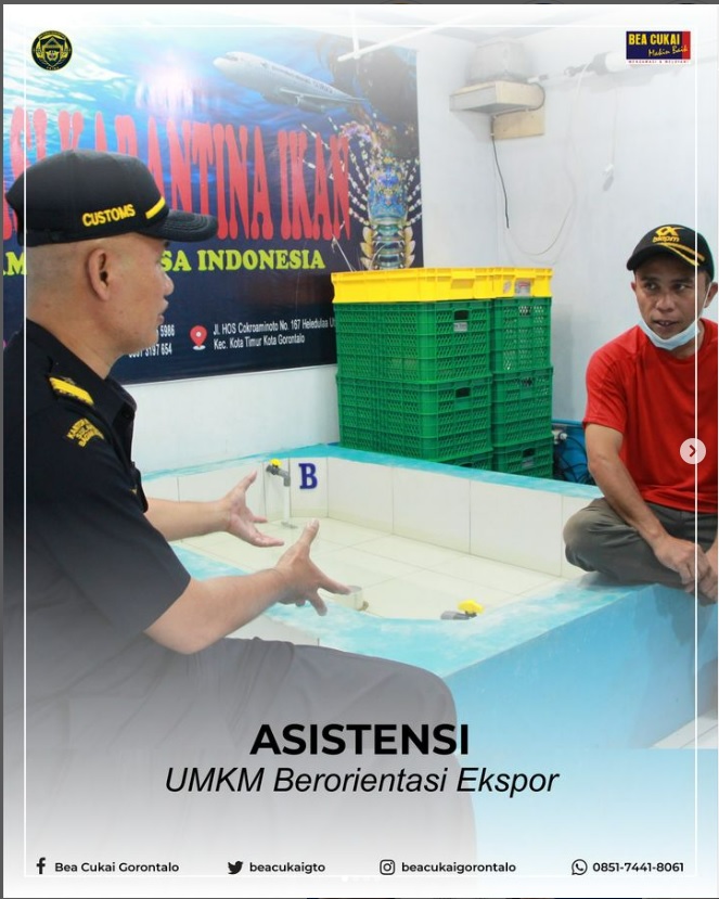 Bea Cukai Gorontalo Lakukan Asistensi pada UMKM Berorientasi Ekspor