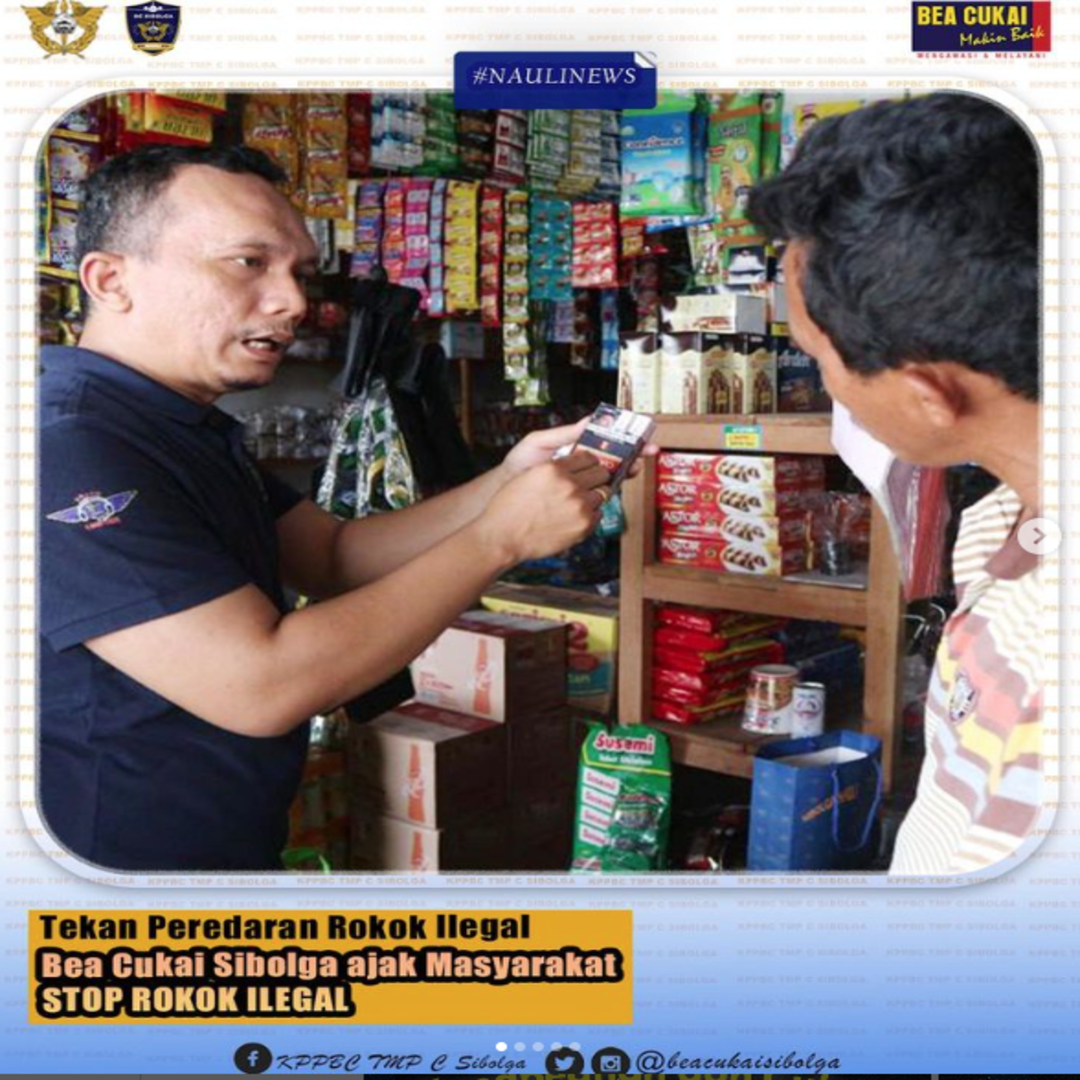 Gempur Rokok Ilegal, Bea Cukai Sibolga Laksanakan Penyuluhan