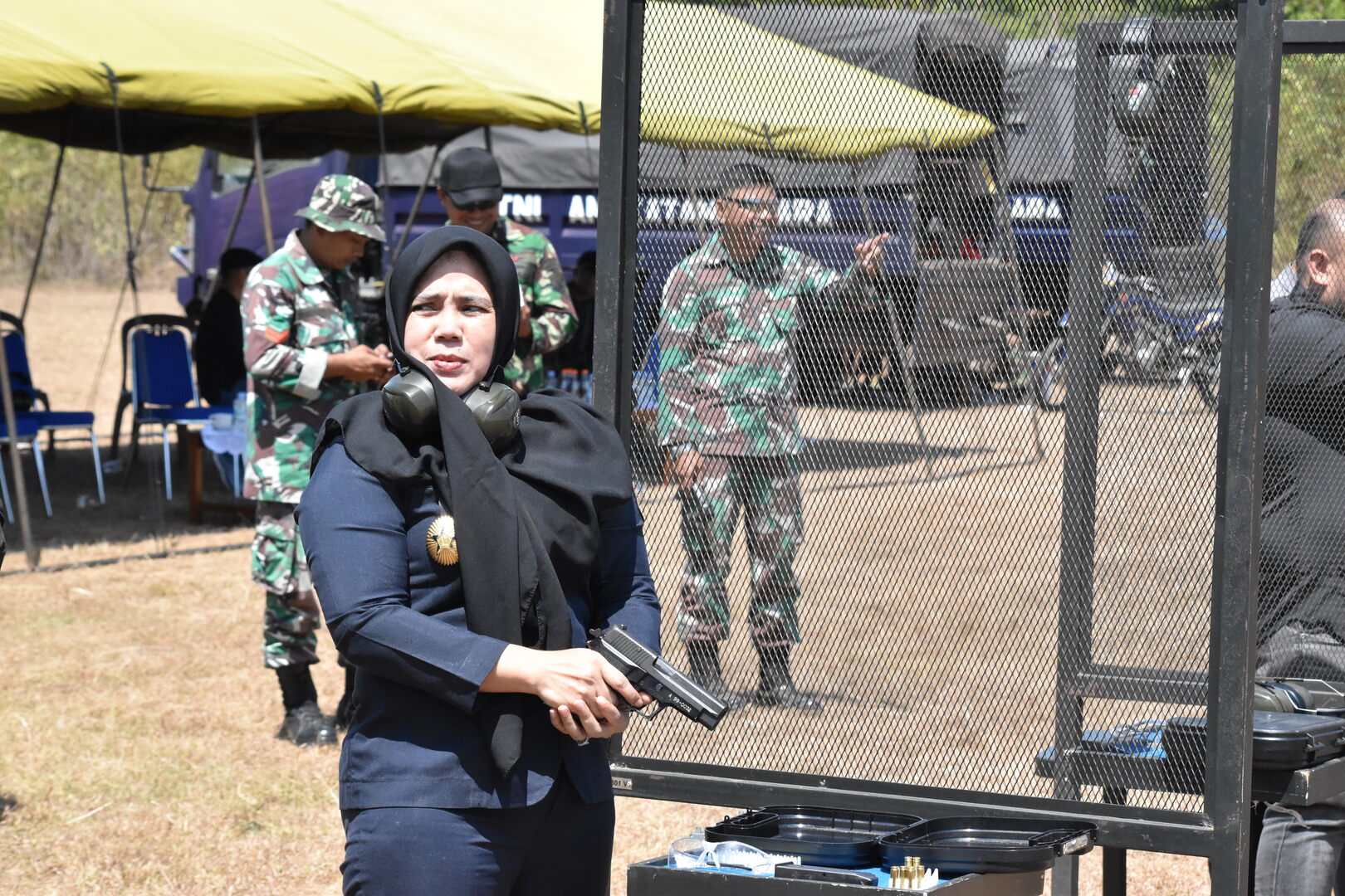 Latihan Menembak Bersama Dengan TNI AU