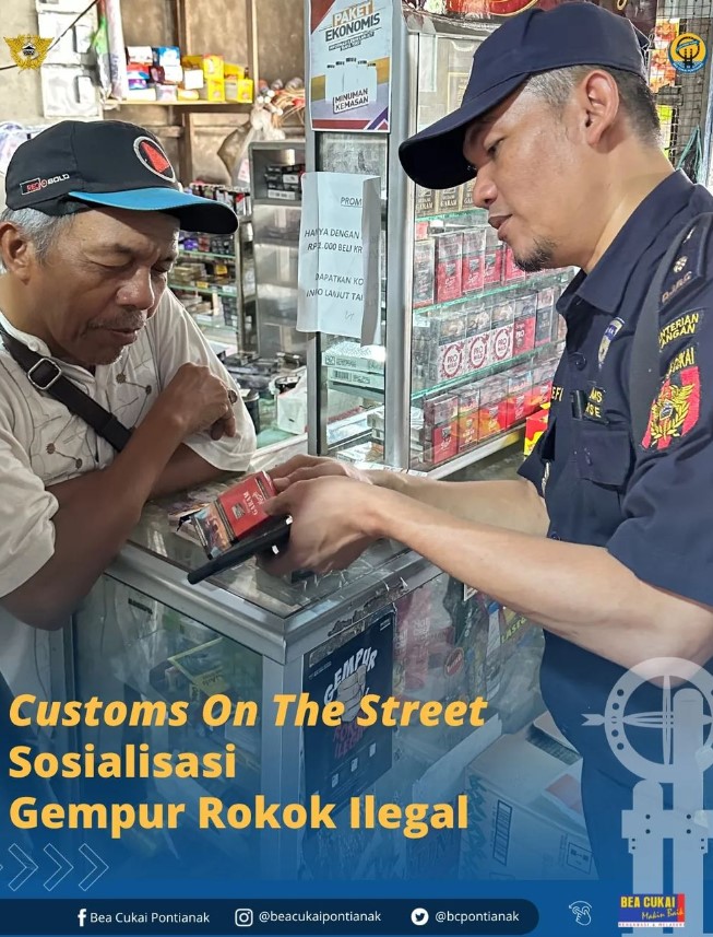 Kegiatan Customs On The Street Sosialisasi Gempur Rokok Ilegal