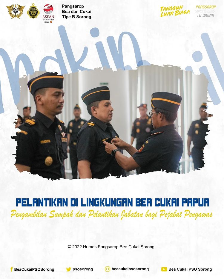 Pelantikan Di Lingkungan  Bea Cukai Papua