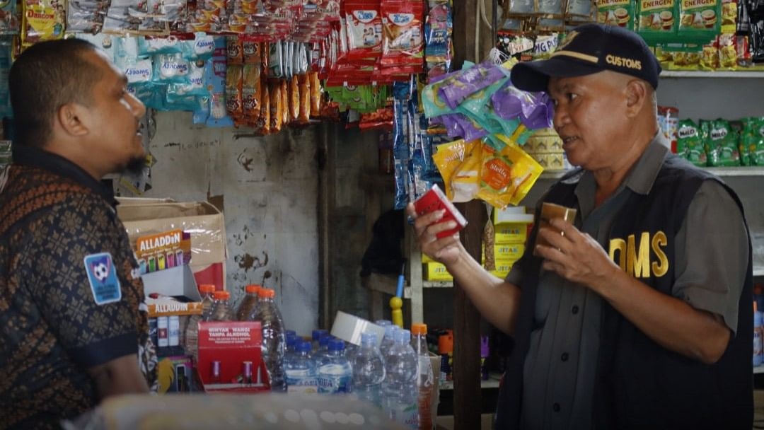 Beacukai Nunukan Lakukan Operasi Pasar untuk Sisir Peredaran Rokok Ilegal
