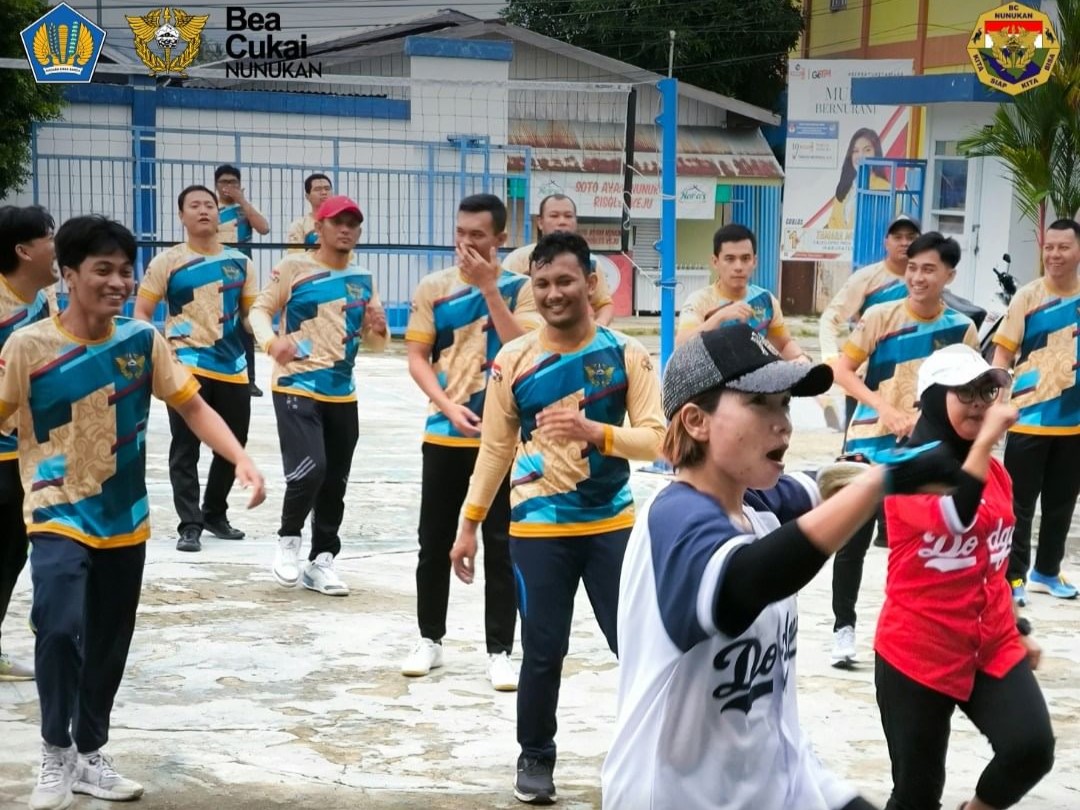Senam Bersama Beacukai Nunukan Awal Tahun 2024