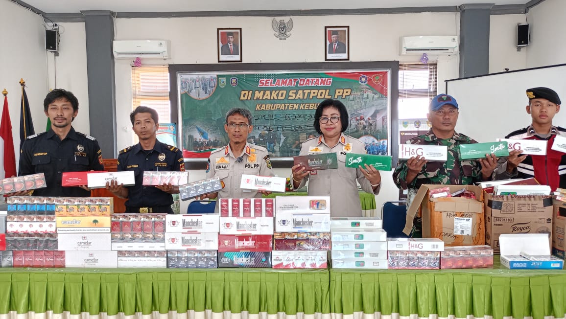 Bea Cukai Cilacap Bersama Satpol PP Kebumen Sita 25.704 Batang Rokok Ilegal
