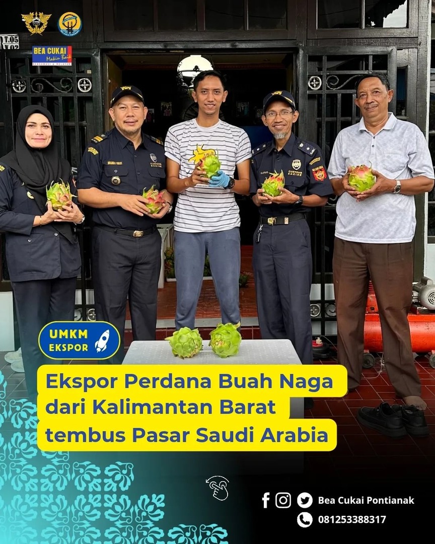 Ekspor Perdana Buah Naga dari Kalimantan Barat Tembus Pasar Saudi Arabia
