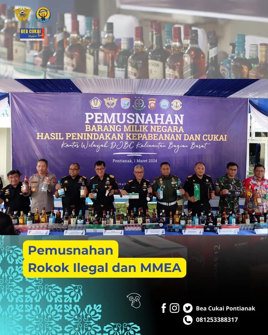 Pemusnahan Rokok Ilegal dan MMEA