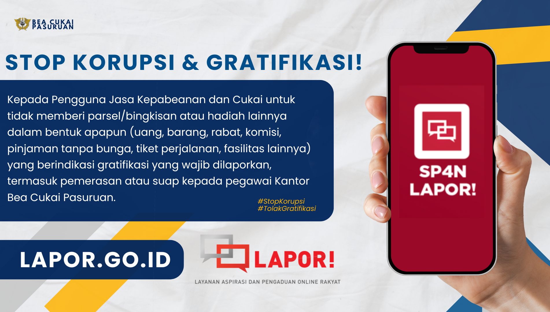 Stop Korupsi dan Gratifikasi