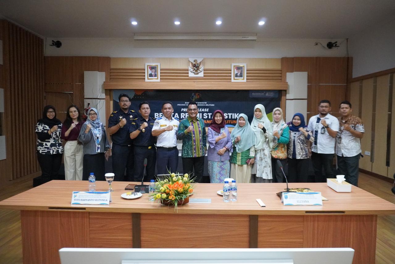 Sinergi Beacukai Pangkalpinang dengan Badan Pusat Statistik Prov. Kepulauan Babel dalam Pers Rilis Berita Resmi Statistik (BRS) bulan Mei 2024