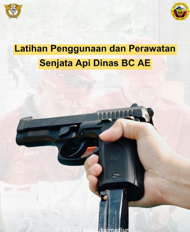 Latihan Penggunaan dan Perawatan Senjata Api Dinas BC AE