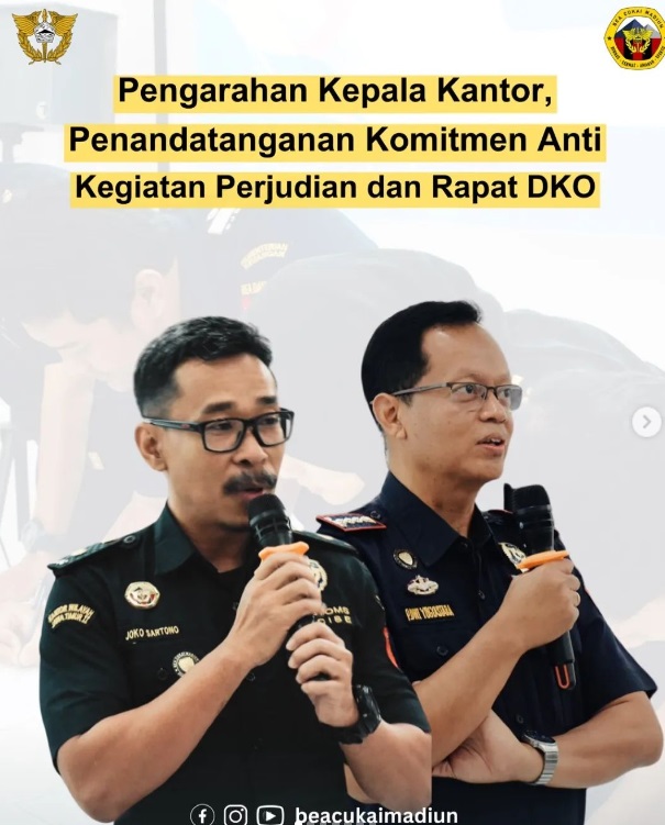 Pengarahan Kepala Kantor, Penandatanganan Komitmen Anti Perjudian, dan Rapat DKO