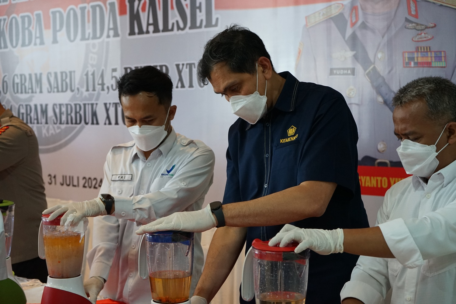 Bea Cukai Kalbagsel Hadiri Pemusnahan Barang Bukti Narkoba Hasil Ungkap Ditresnarkoba Polda Kalsel