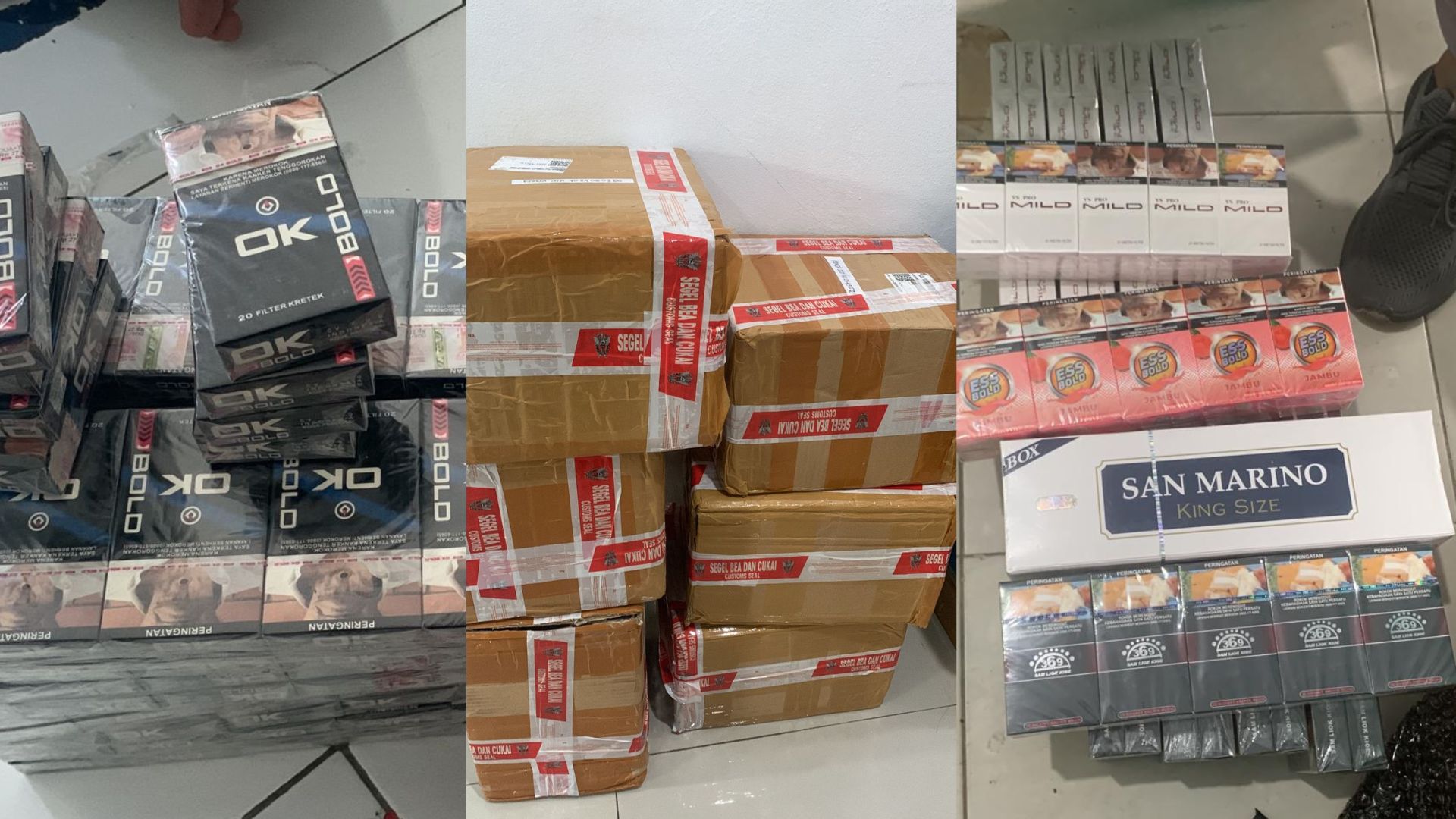 Pertengahan Bulan Ramadhan, Bea Cukai Pangkalan Bun Gempur Rokok Ilegal dalam 3 Kali Penindakan