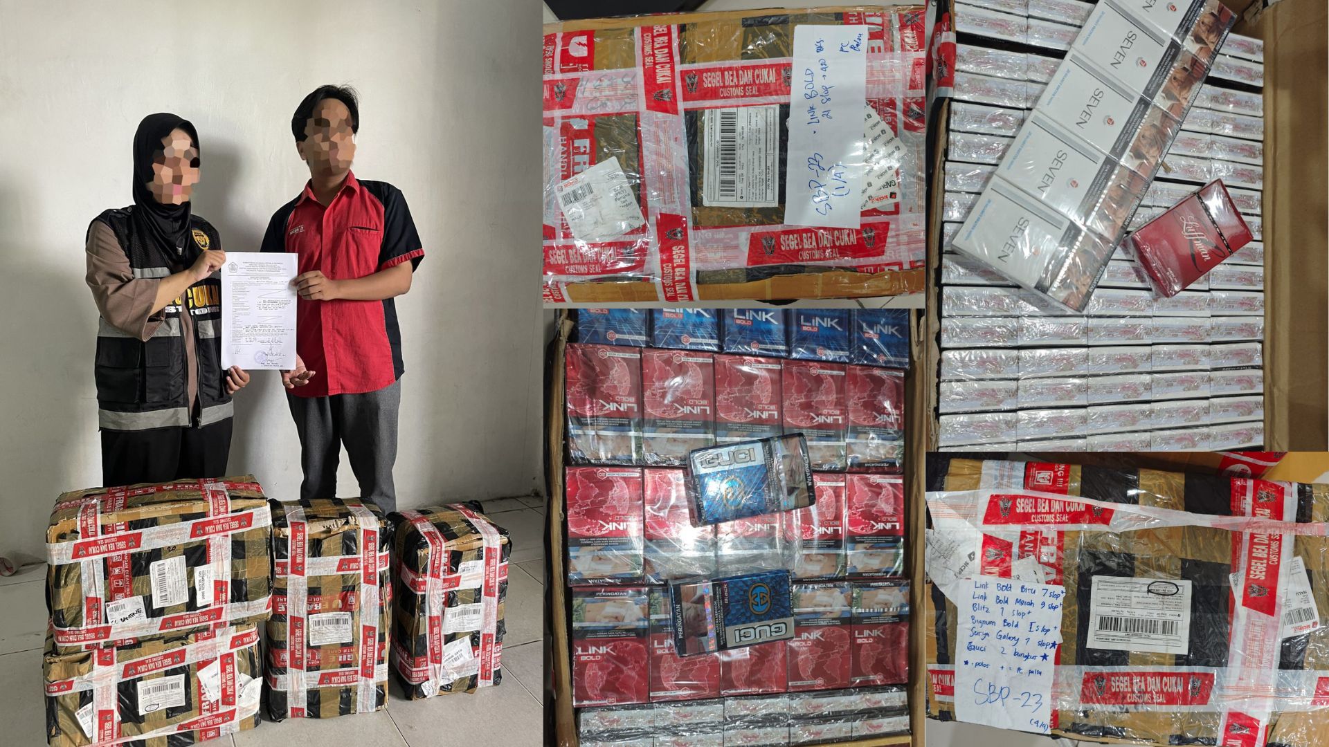 Bea Cukai Pangkalan Bun Amankan 138 Ribu Batang Rokok dan 140 Kg TIS Ilegal pada Kuartal II 2024