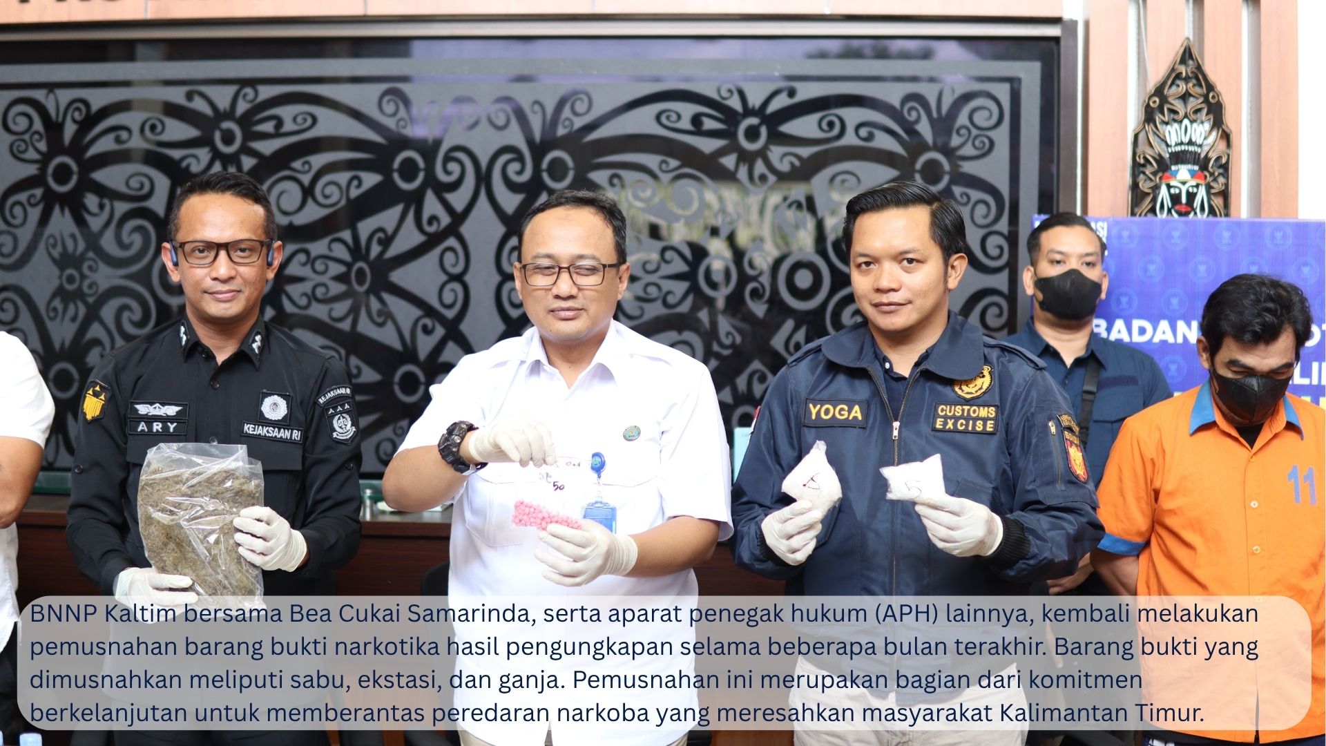 Pemusnahan Barang Bukti Narkotika di BNN Provinsi Kaltim