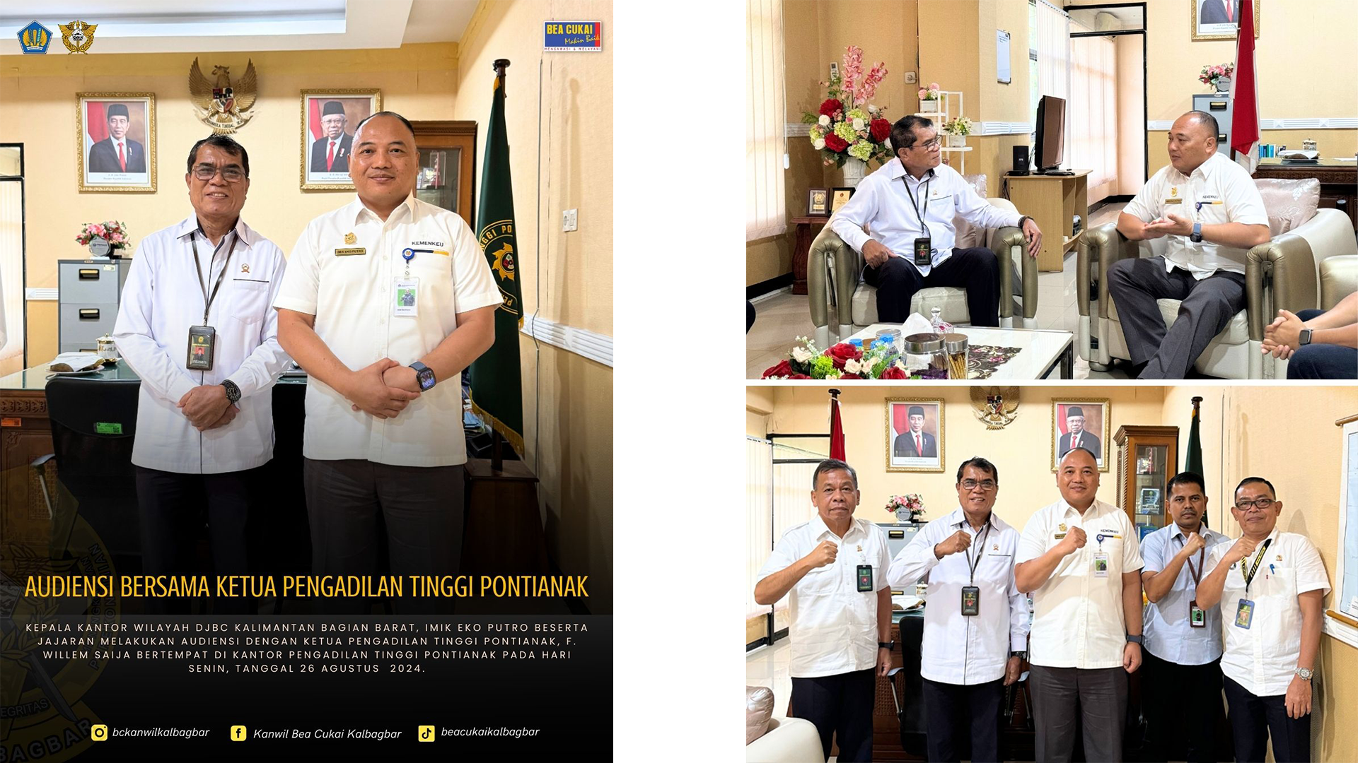 Audiensi Bersama Ketua Pengadilan Tinggi Pontianak