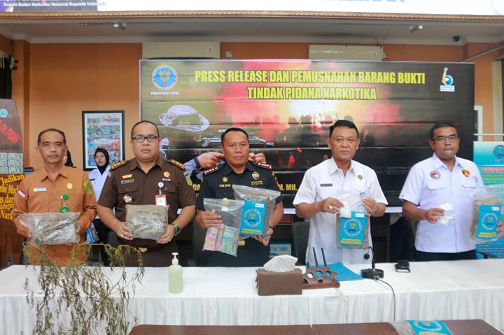 Sinergi Bea Cukai Mataram dan BNNP NTB Gagalkan Peredaran Narkotika di Wilayah NTB