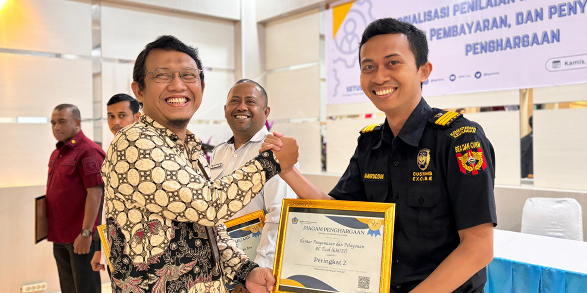 Bea Cukai Tual Raih Penghargaan IKPA Terbaik Tahun Anggaran 2024