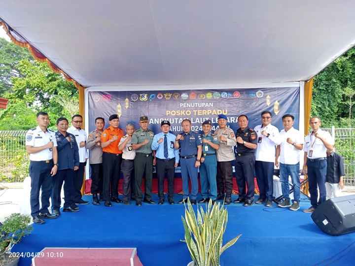 Bea Cukai Mataram Hadiri Penutupan Posko Angkatan Laut Lebaran Tahun 2024
