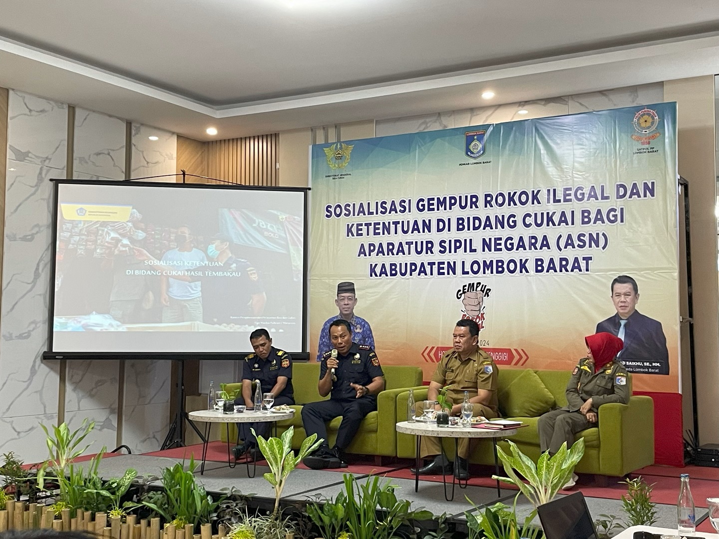 Bea Cukai Mataram Sosialisasi Gempur Rokok Ilegal Kepada Aparatur Sipil Negara di Kabupaten Lombok