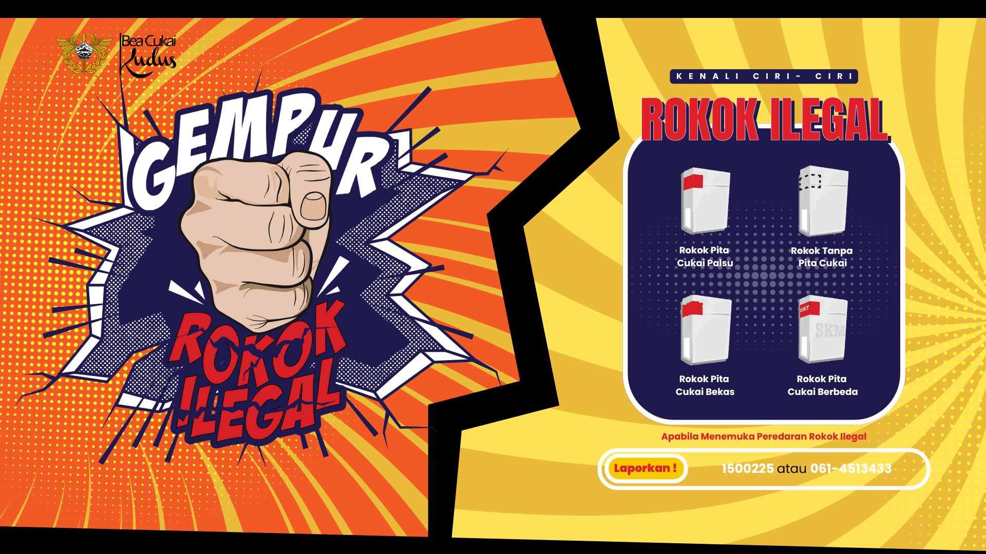 Gempur BKC HT Ilegal Bea Cukai Kudus