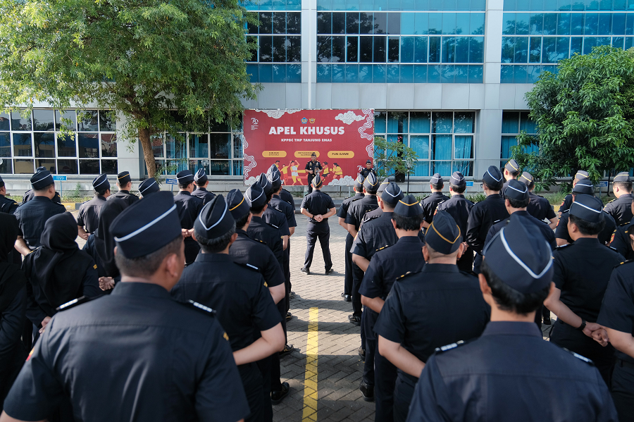 Tanamkan Nilai-Nilai Kementerian Keuangan, Bea Cukai Tanjung Emas Laksanakan Apel Khusus