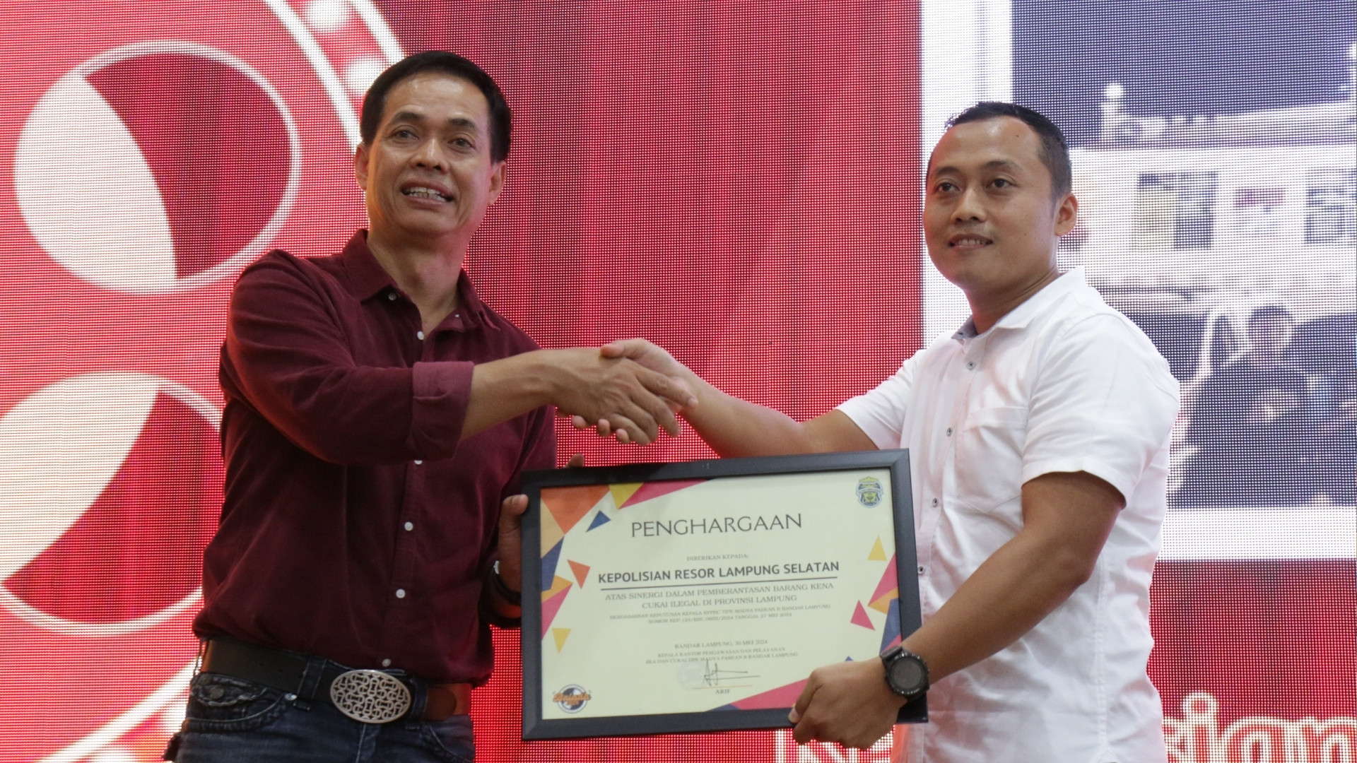 Bea Cukai Lampung Berikan Apresiasi kepada Para Pengguna Jasa di Tahun 2024