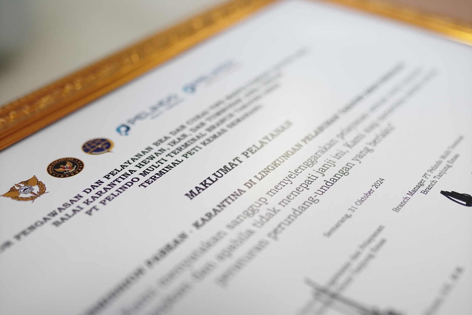 Optimalkan Pelayanan, Bea Cukai Lakukan Penandatanganan Bersama Maklumat Layanan SSm QC