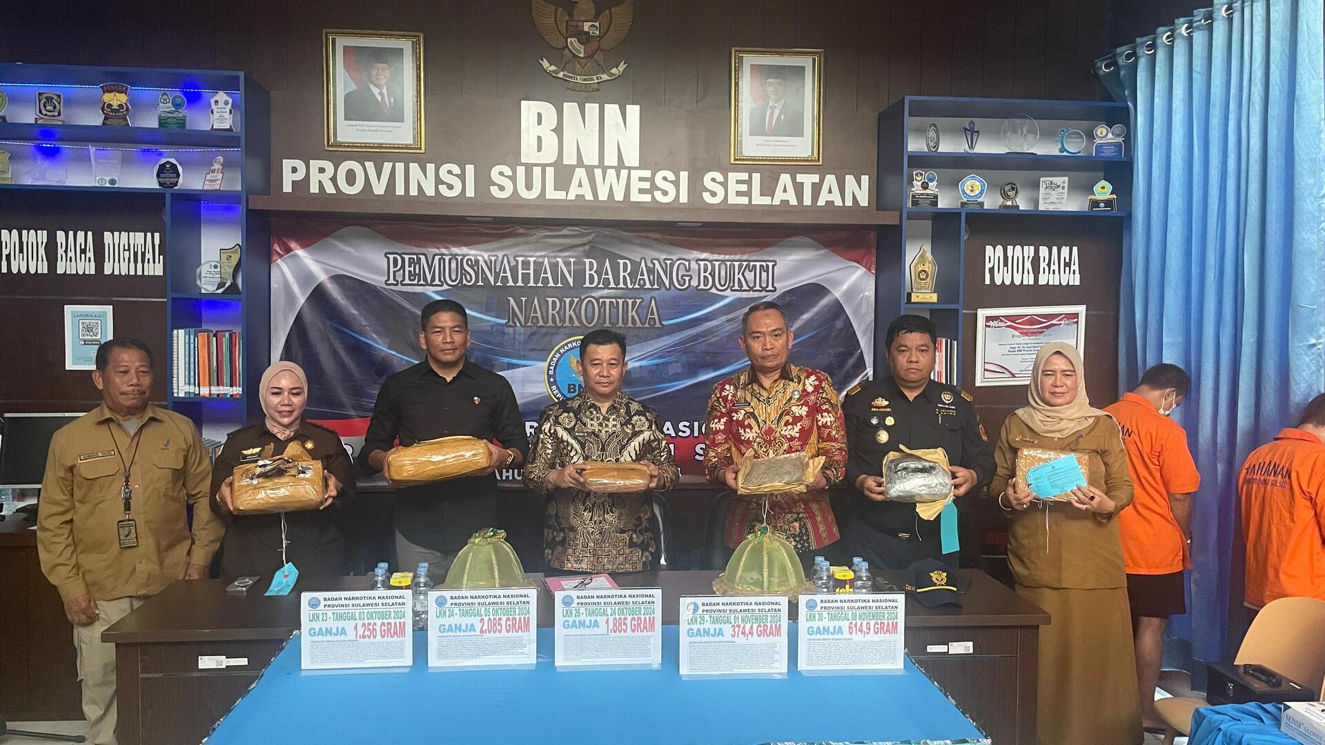 Pemusnahan Barang Bukti Narkotika Bersama BNNP Sulawesi Selatan