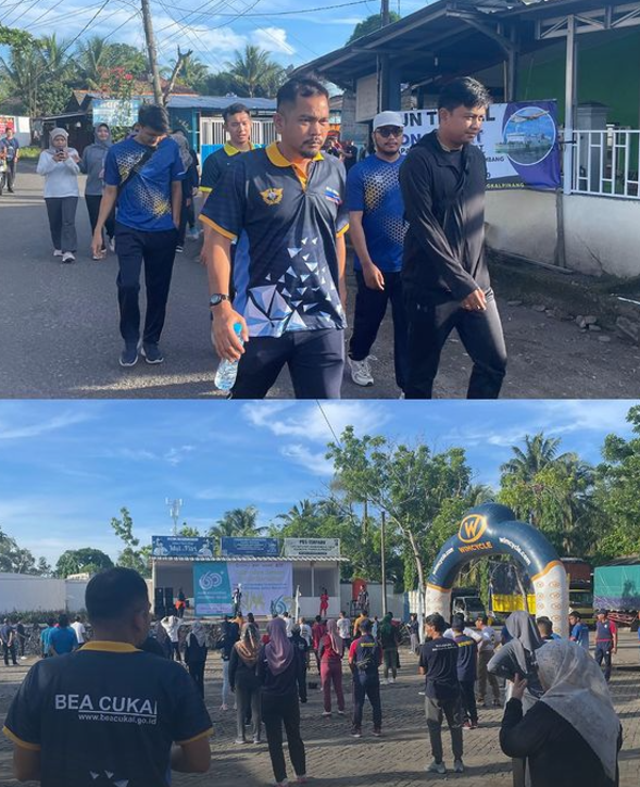 Jaga Sinergi Antar Instansi, Bea Cukai Pangkalpinang Hadiri Kegiatan Olahraga Bersama Dalam Rangka Hari Kesehatan Nasional (HKN) ke-60