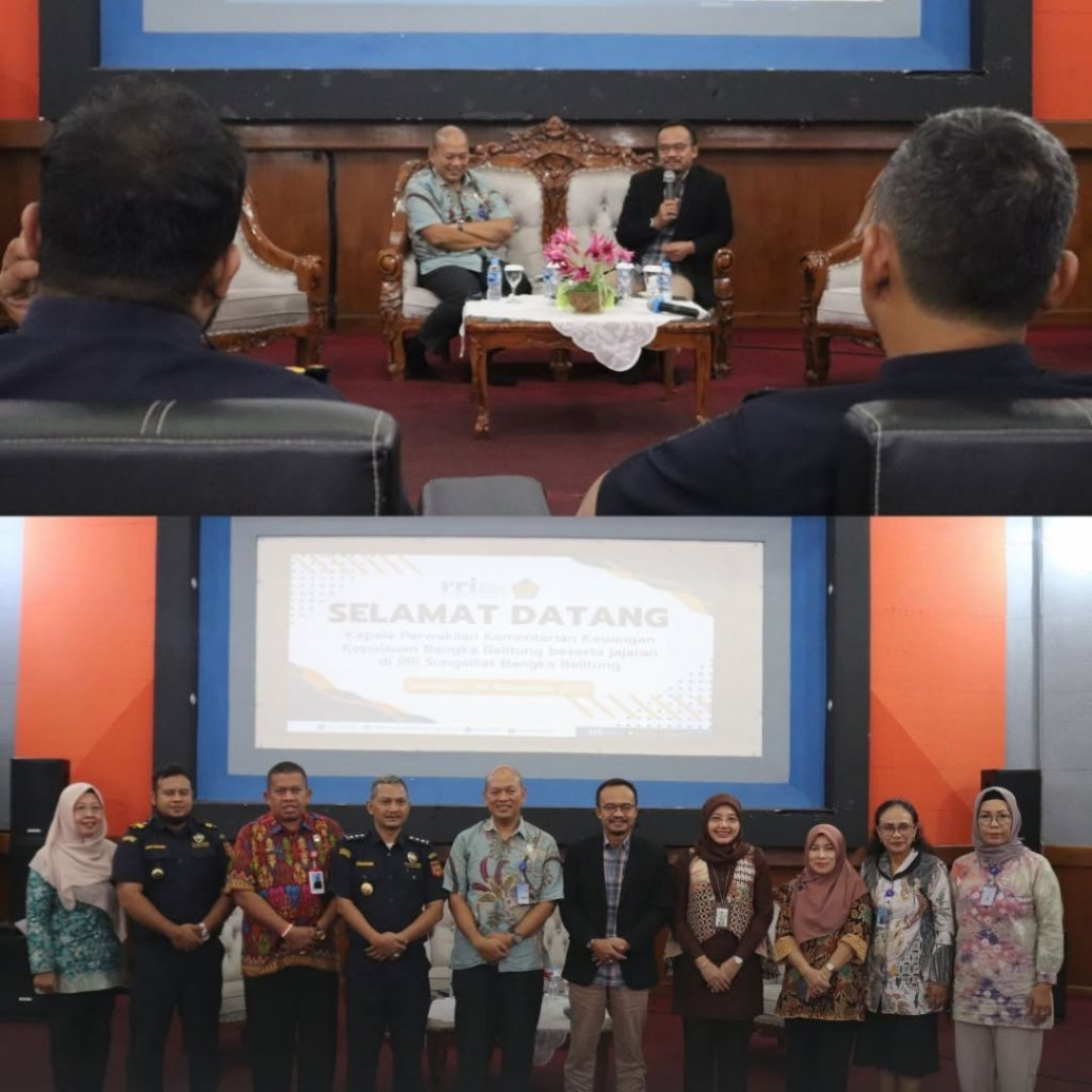 Bea Cukai Pangkalpinang bersama Kemenkeu Satu Babel melaksanakan kegiatan Evaluasi Program Siaran Berage UMKM dengan LPP RRI Sungailiat