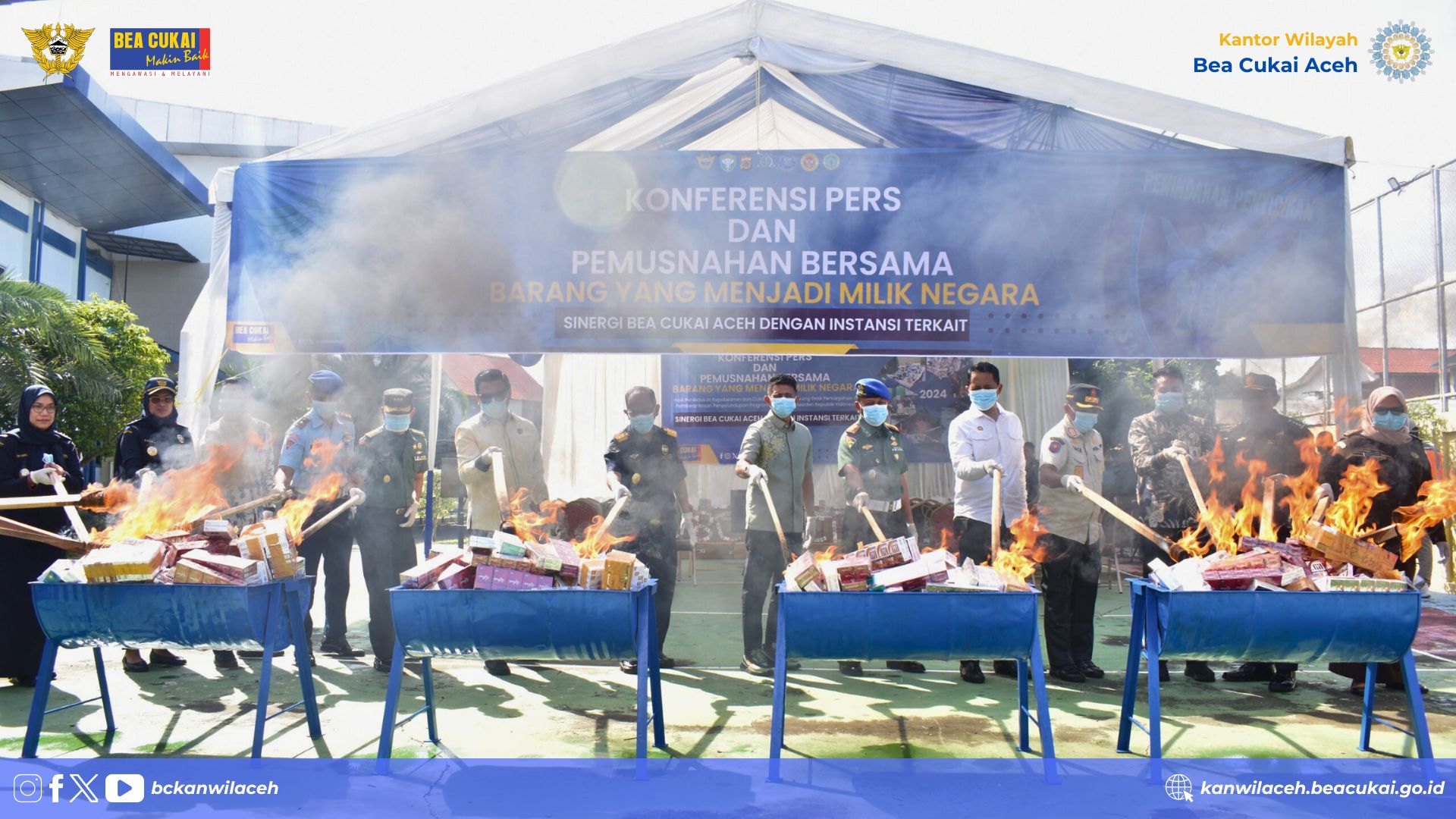 Dukung Asta Cita: Bea Cukai Aceh Musnahkan Barang Ilegal dan   Rilis Capaian Penindakan 2024