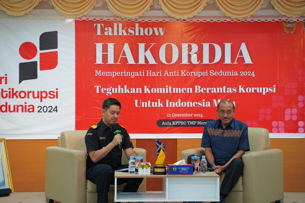 Peringati Hakordia, Bea Cukai Merak Laksanakan Talkshow Anti Korupsi