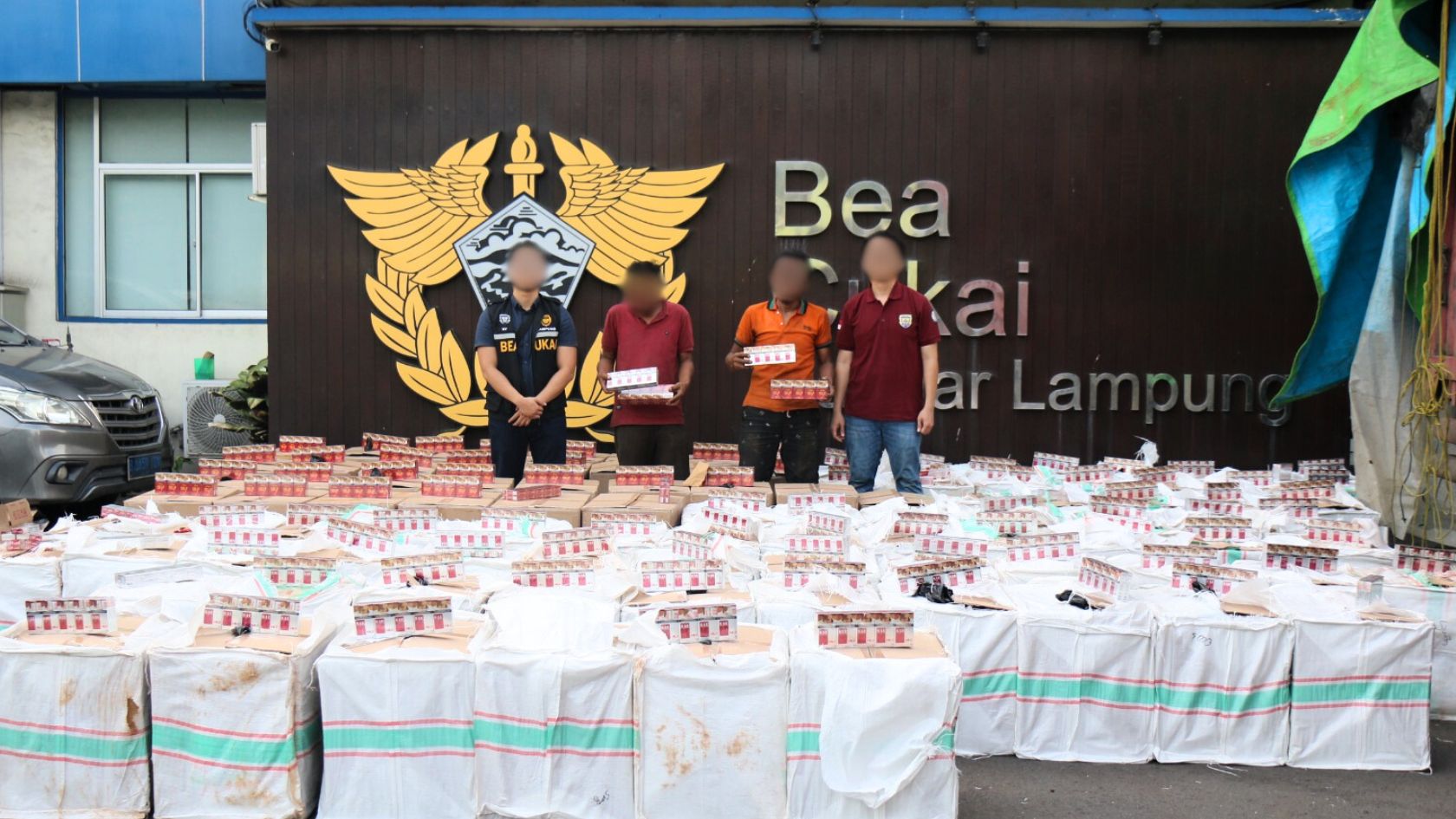 Bea Cukai Lampung kembali Berhasil Amankan Rokok Ilegal Sejumlah 5.2 Juta Batang