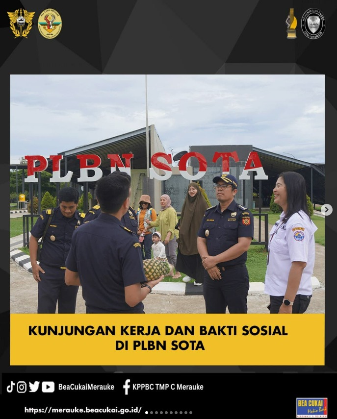 KUNJUNGAN KERJA DAN BAKTI SOSIAL KE PLBN SOTA