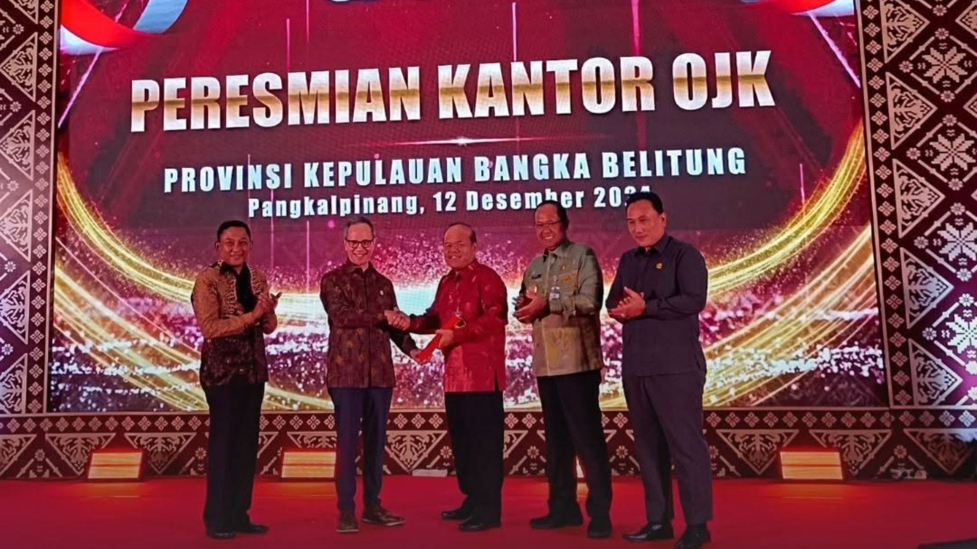 Bea Cukai Pangkalpinang Hadiri Peresmian Kantor OJK dan Pengukuhan Kepala OJK Provinsi Kepulauan Bangka Belitung