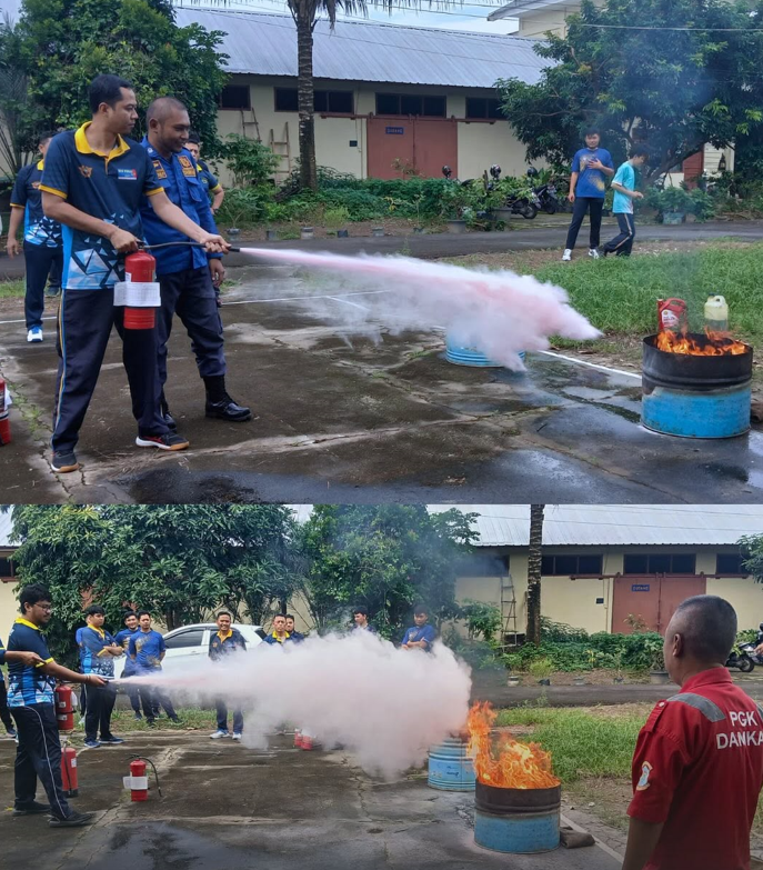 Bea Cukai Pangkalpinang melaksanakan kegiatan pelatihan penanggulangan kebakaran