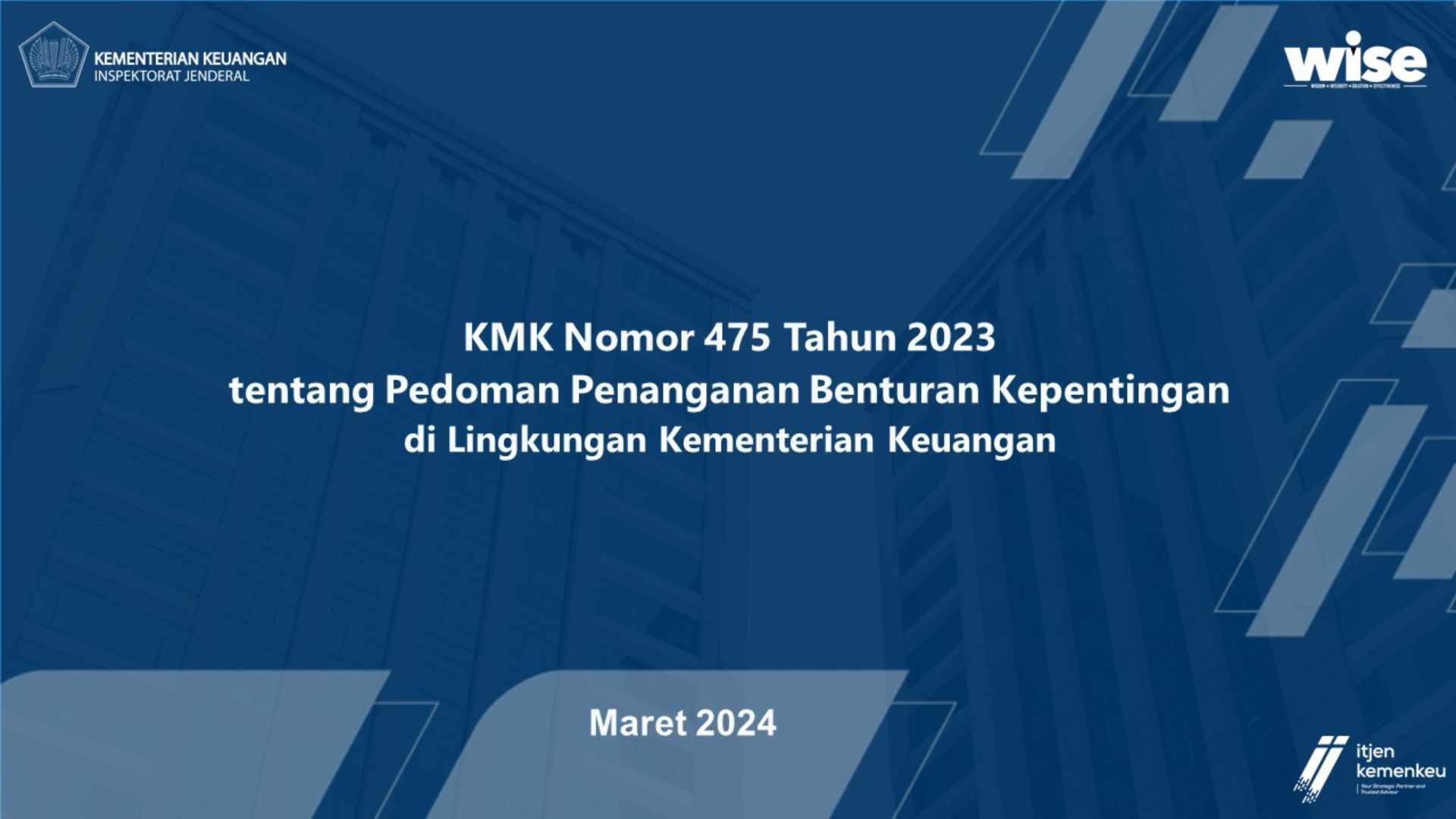 Pedoman Penanganan Benturan Kepentingan di Lingkungan Kementerian Keuangan
