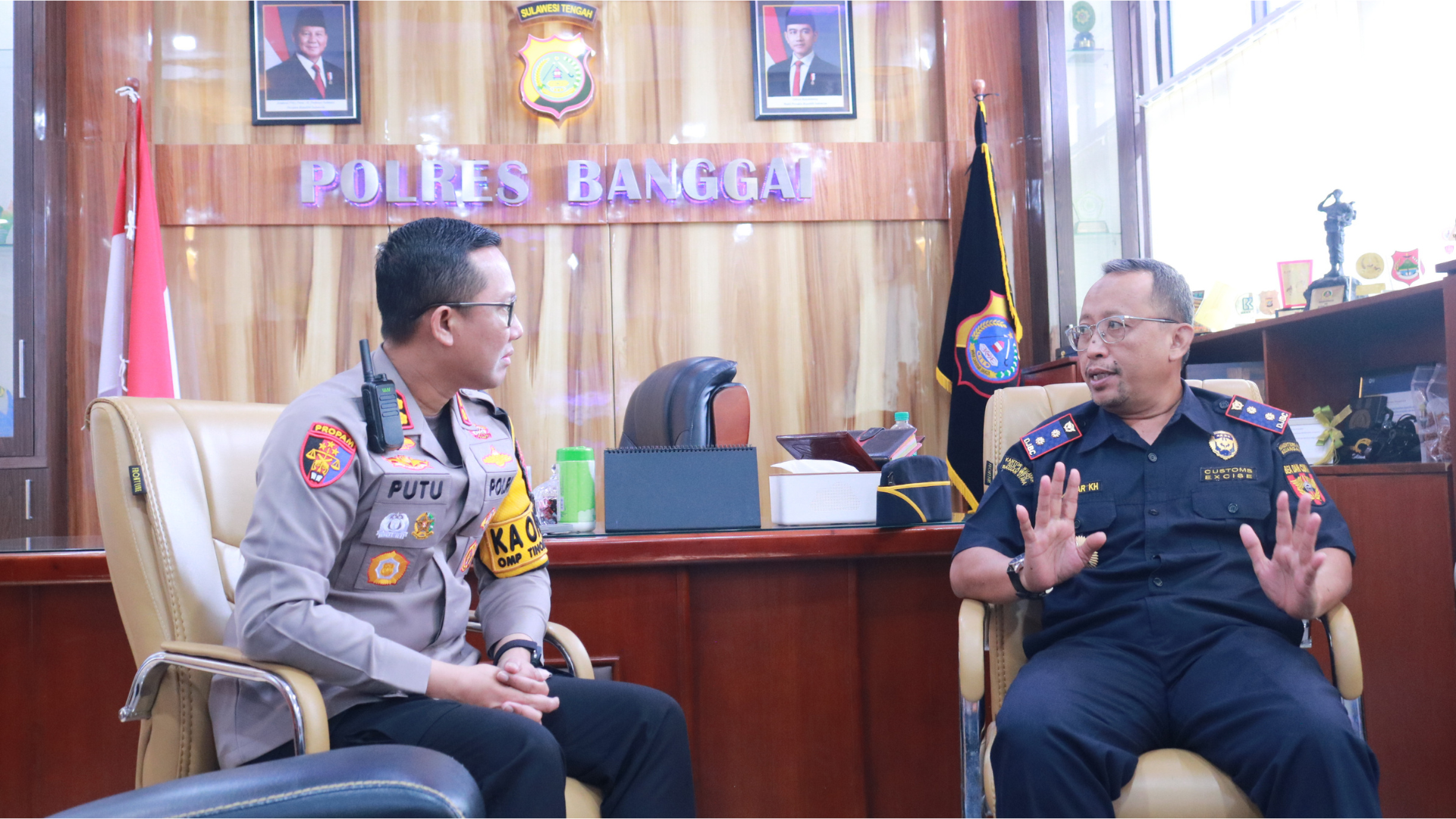 Perkuat Sinergi, Kepala Beacukai Luwuk Kunjungi Kapolres Banggai