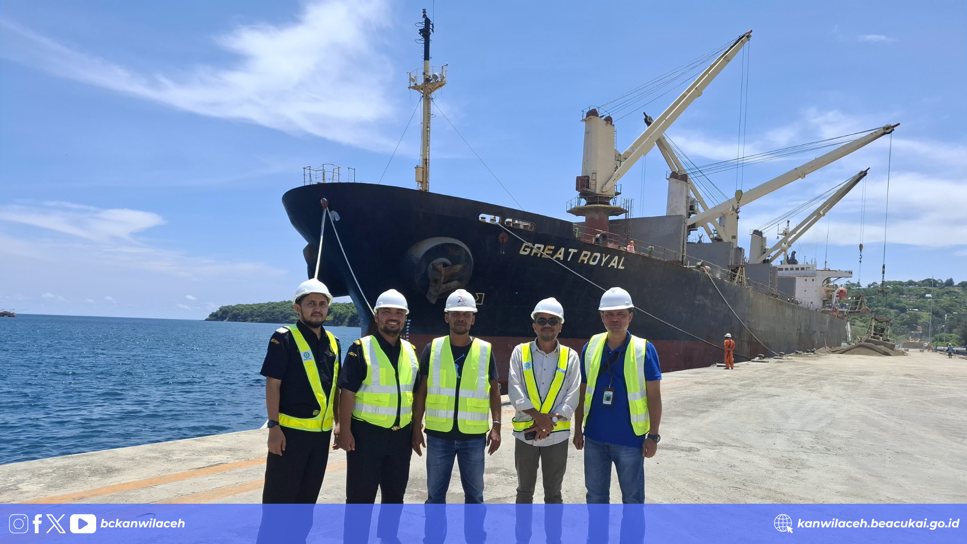 PT. Aceh Kiat Beutari Kembali Ekspor Tras ke Bangladesh, Bea Cukai Aceh Hadir Berikan Dukungan