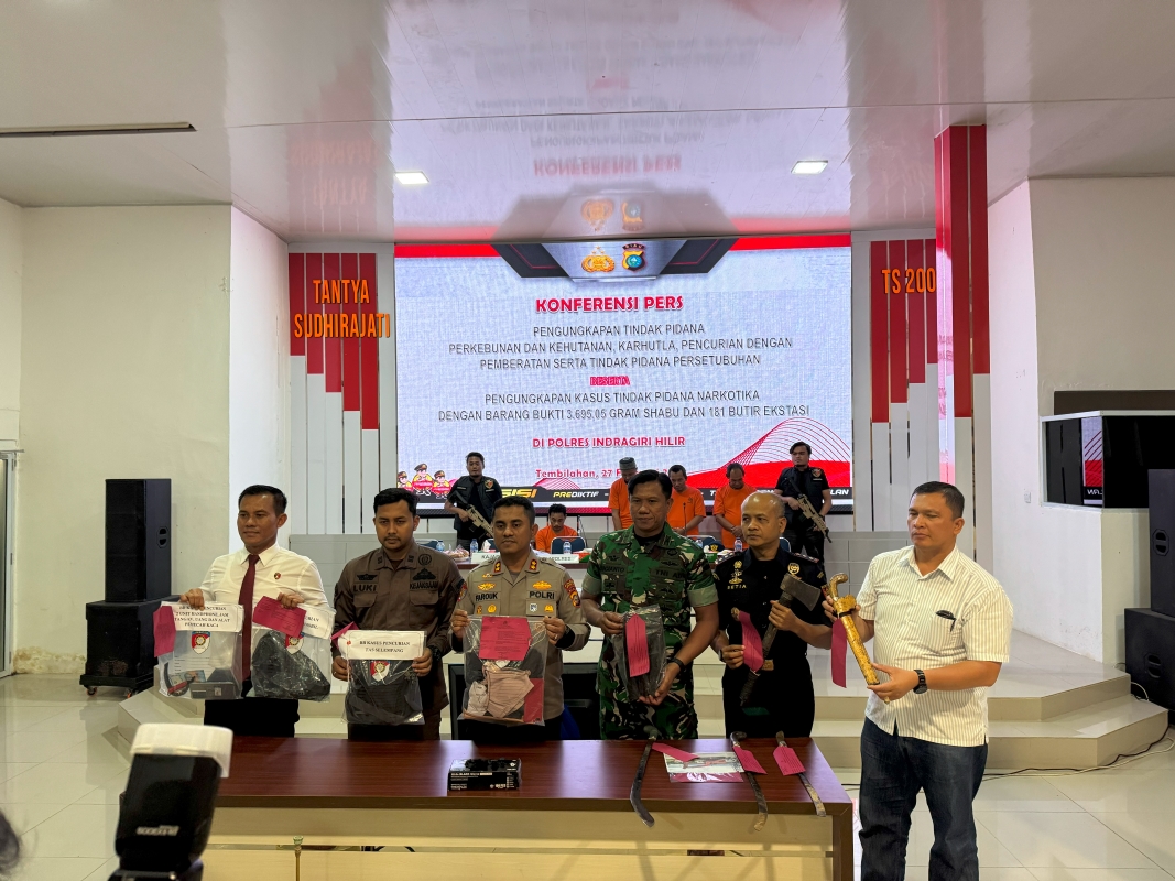 Bea Cukai Tembilahan dan Polres Indragiri Hilir Amankan 3,2 Kilogram Sabu dari Tangan ABK KLM Mutiara Mas