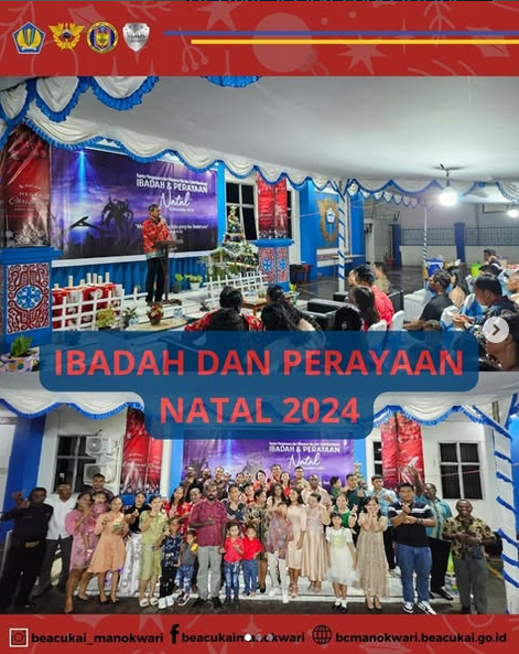 Bea Cukai Manokwari Mengadakan Kegiatan Ibadah dan Perayaan Natal 2024