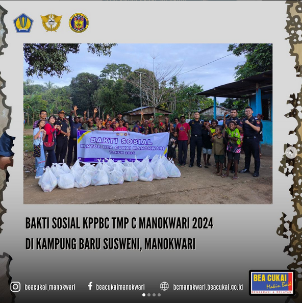 Bea Cukai Manokwari Mengadakan Bakti Sosial di Kampung Baru Susweni Manokwari