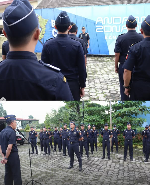 Pelaksanaan Apel Rutin Bulanan Bea Cukai Pangkalpinang Periode Juni 2025