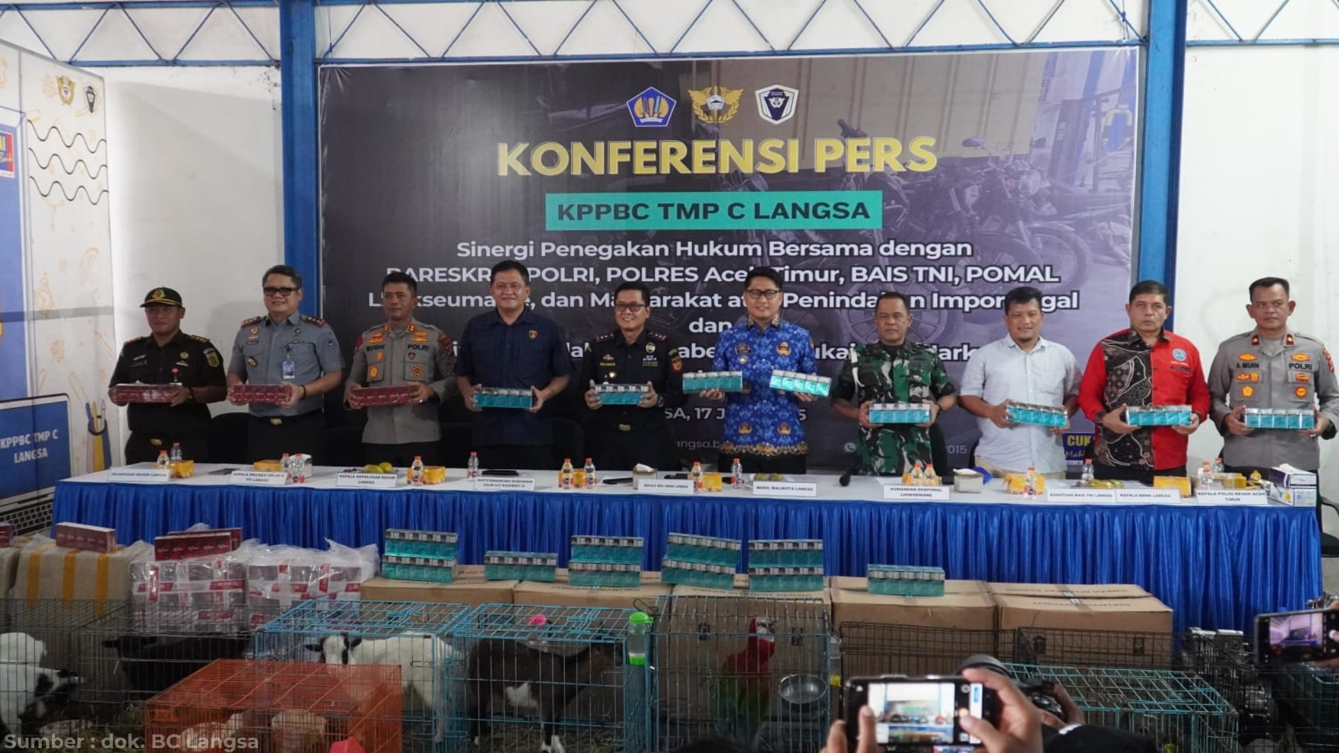 Bea Cukai Lhokseumawe Terlibat Dalam Penggagalan Penyelundupan Barang Mewah dan Satwa Ilegal